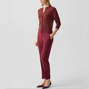 Theory Womens Treeca Pull On Pants Size 0 NWT $255 Grenache Admiral Crepe